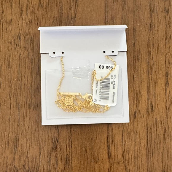 NWT Kendra Scott Volleyball Gold Pendant Necklace in White Mother-of-Pearl - Picture 4 of 6